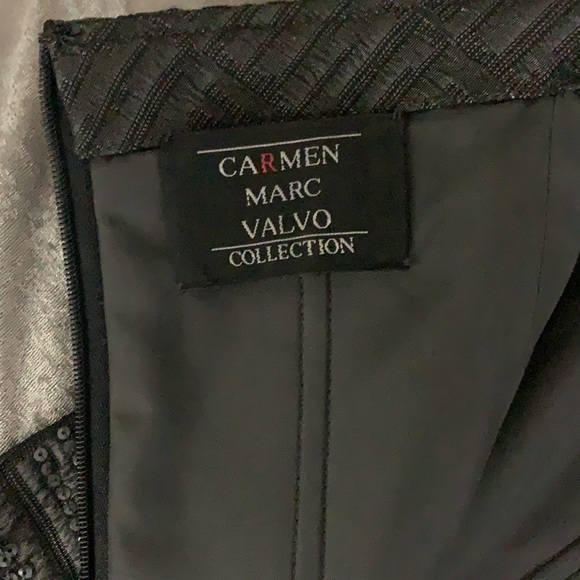 Grey strapless sequenced evening  dress - Picture 7 of 11